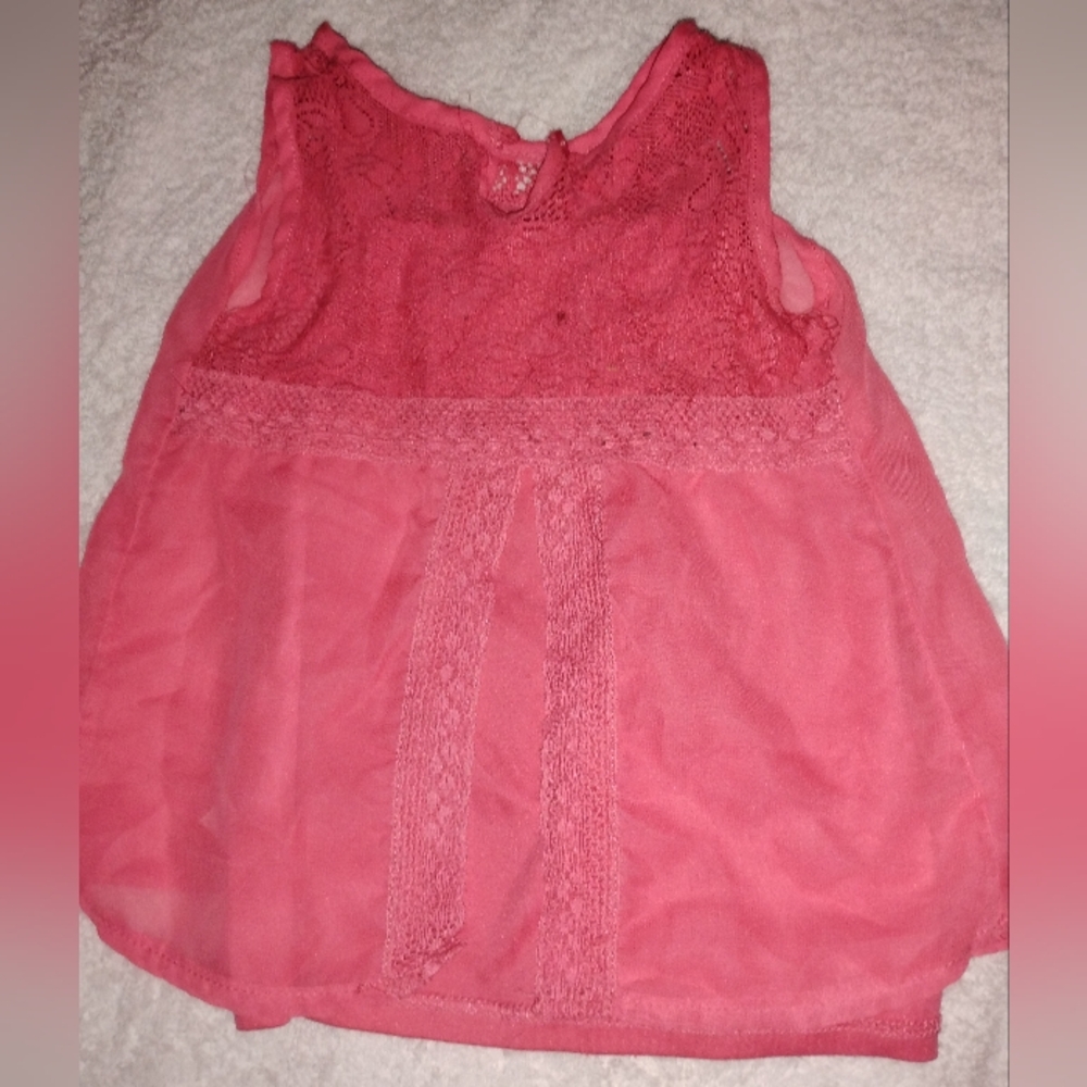 Kids Pink Lace Top